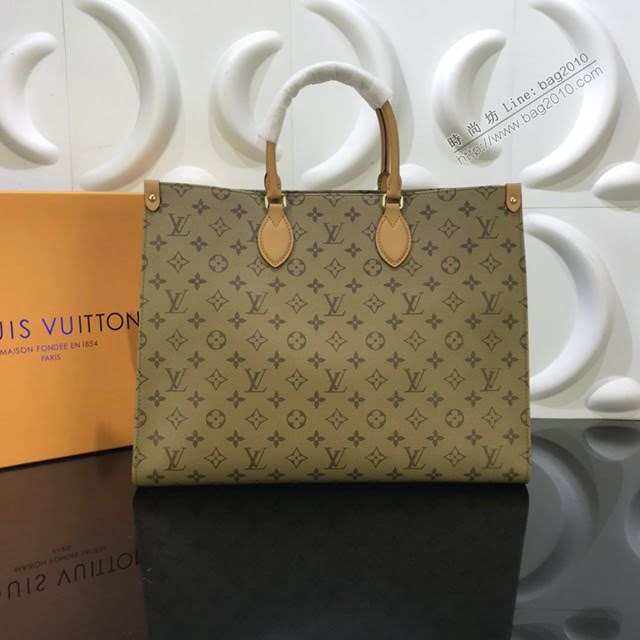 LV包包 LV新款女包 M44576 米奇老花 Onthego手袋 LV黃花大號手提購物袋  ydh3748